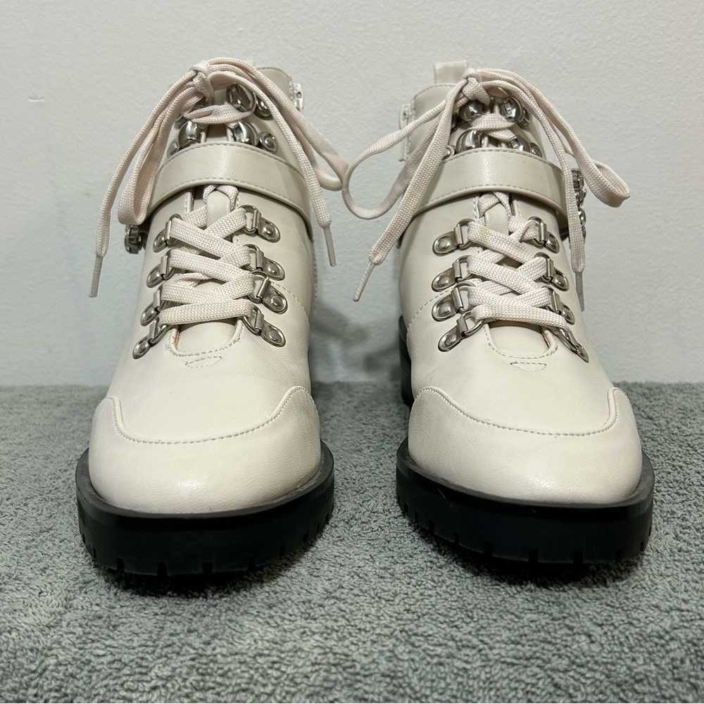 New! Nanette Lepore Irina Jeweled Combat Style Boots - Picture 6 of 15